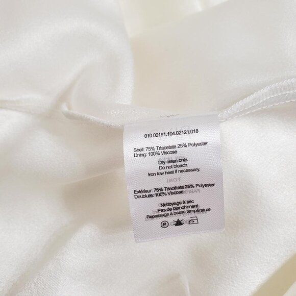 RIXO Womens Bridal Toni Feathered Mini Dress 14 White V-Neck Wedding Par… - Picture 15 of 16